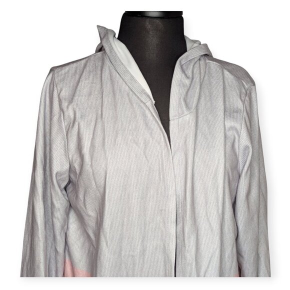 MISSLOOK Long Hooded Color Block Open Front Cardigan Size XL - Picture 6 of 11